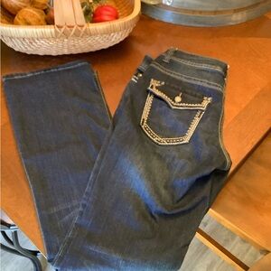 Natural Reflections Dark Blue Boot Cut Jeans